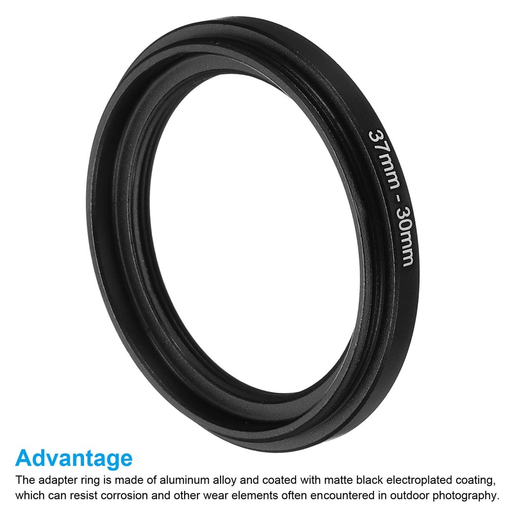 37mm-30mm Metal Step Down Ring Camera Len Filter Adapter Ring Aluminum Filter