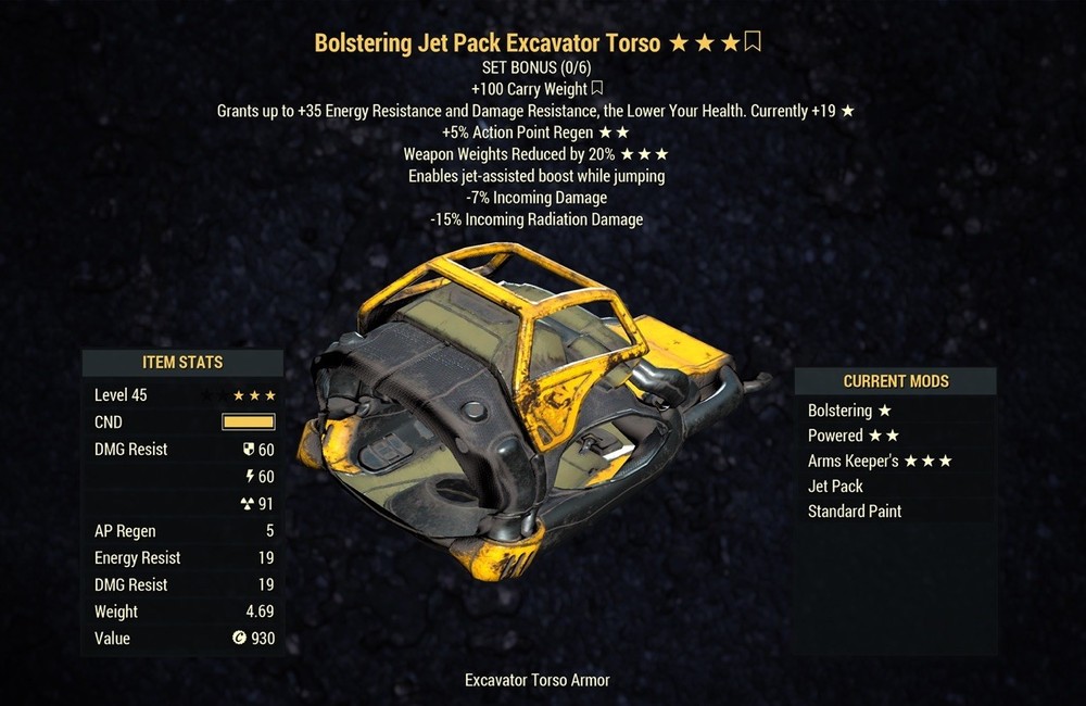 (Xbox) Legacy Jet Pack Excavator Power Armor Torso