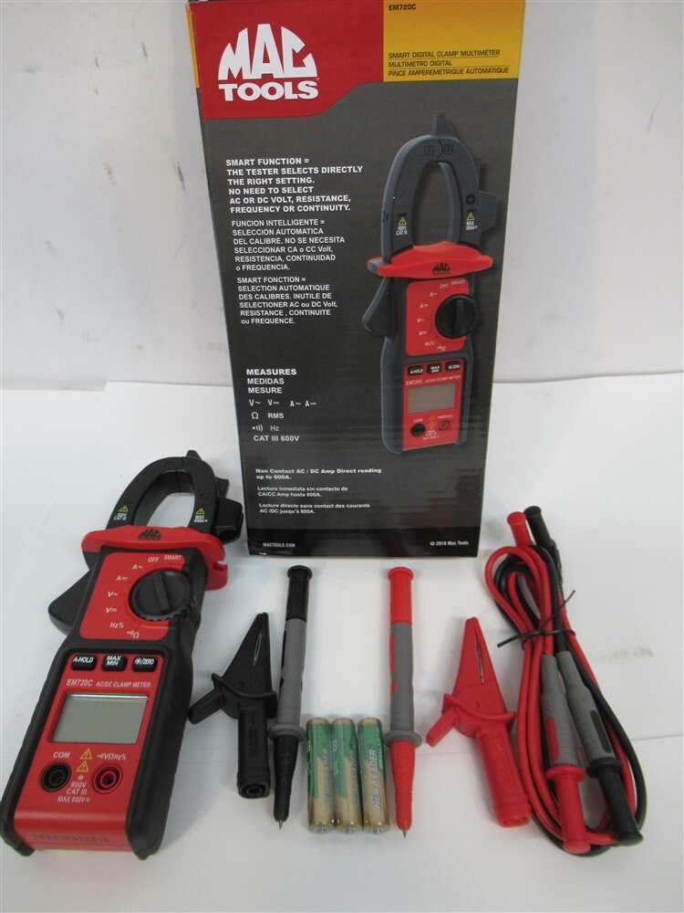 Mac Tools EM720C, Smart Digital Clamp Multimeter - Automatic Selection