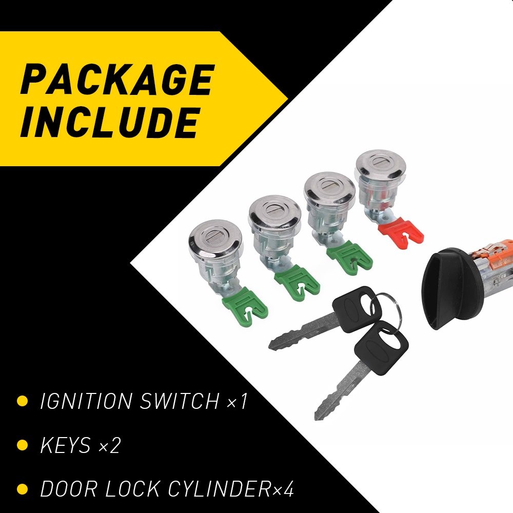 For Ford Econoline Van E150 E250 E350 Ignition & Door Lock Cylinder KEYED ALIKE