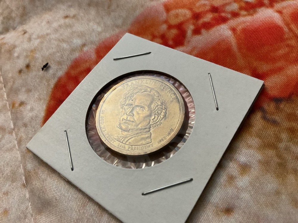 Franklin Pierce 2010 1 dollar error coin