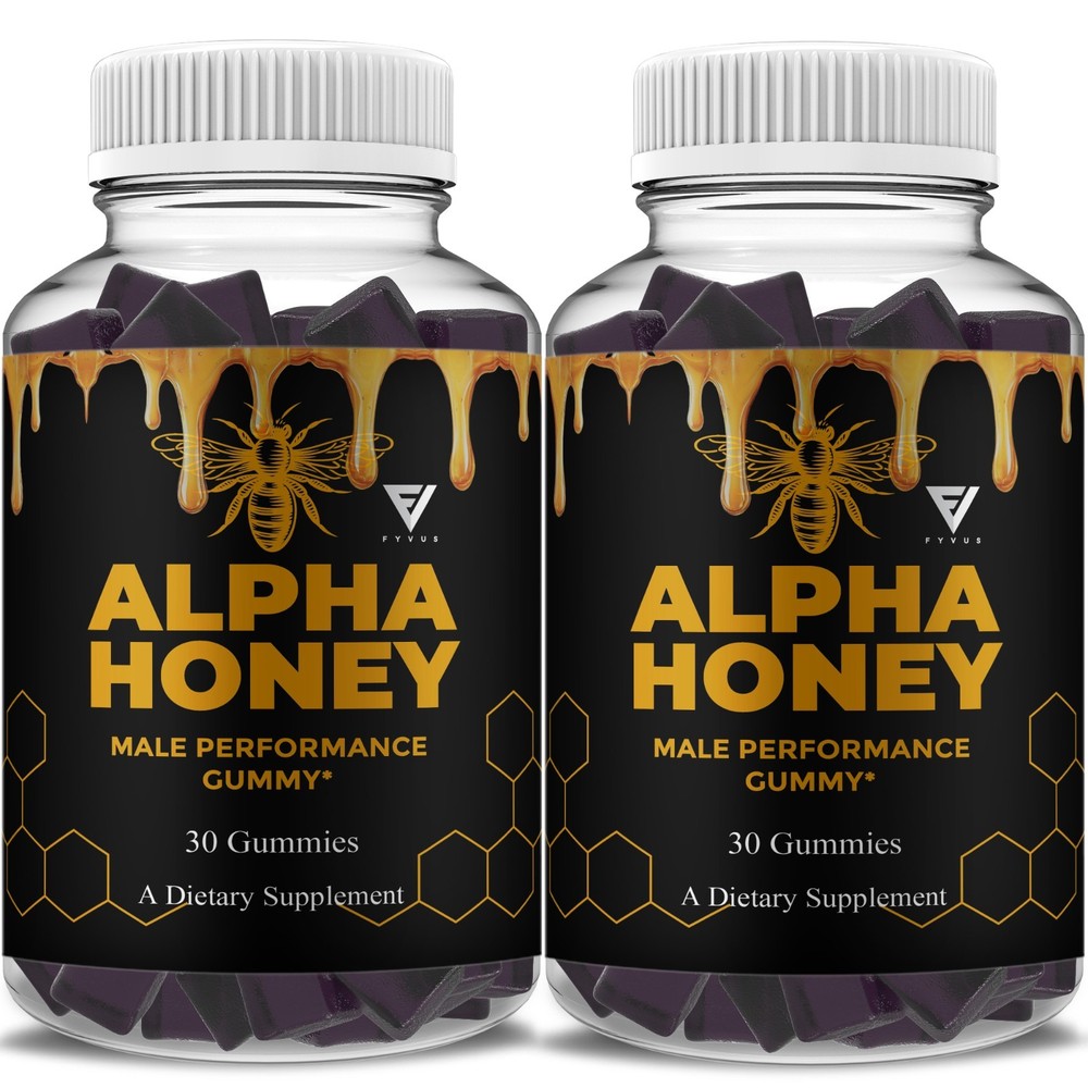 (2 Pack) Alpha Honey Performance Gummies, AlphaHoney Supplement (60 Gummies)