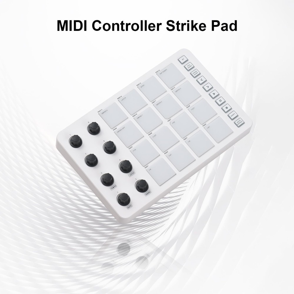 MIDI Controller Strike Pad Midi Drum Pad RGB Backlight MIDI Keyboard BT Conne...