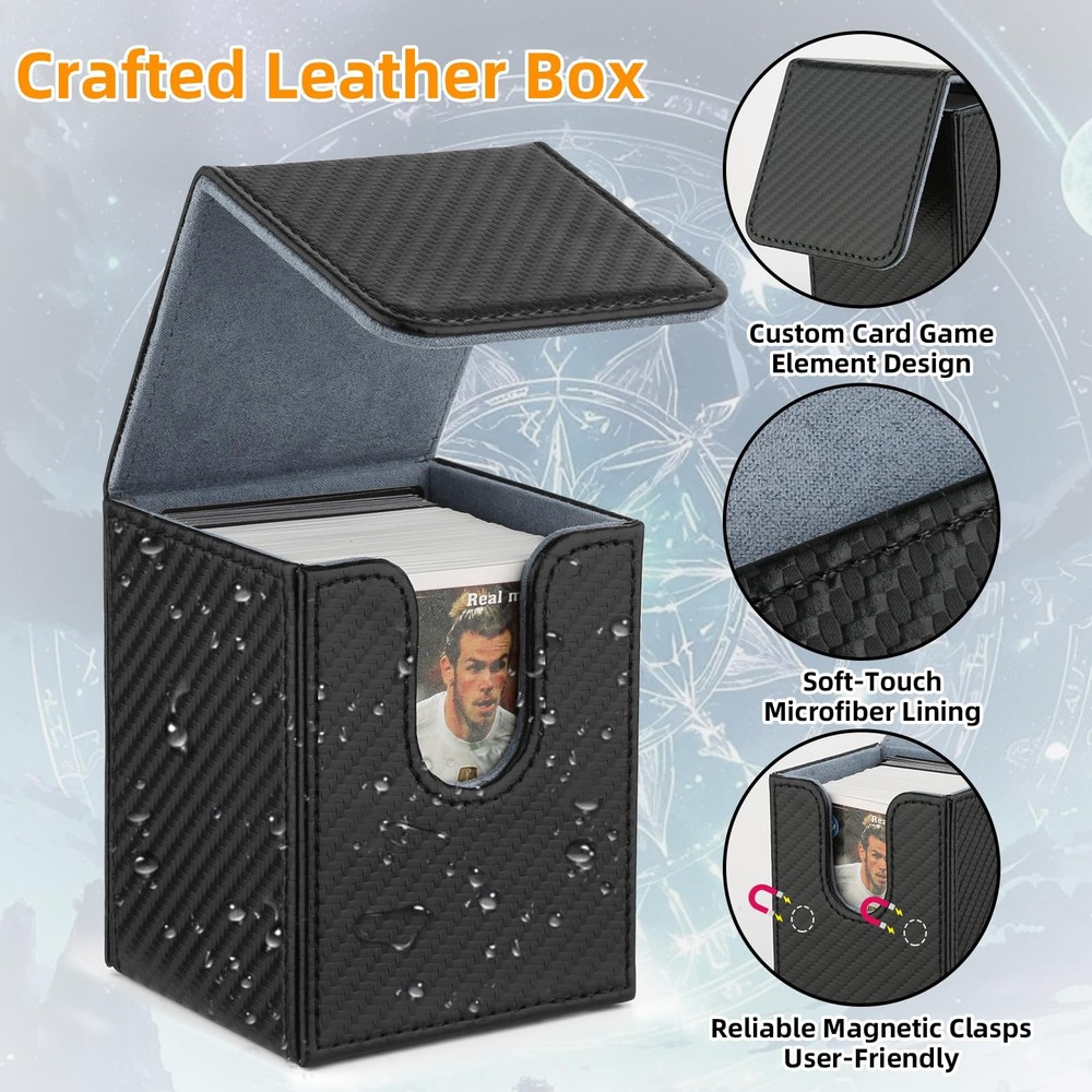 GERMUN Card Deck Box for MTG Commander, Commander 110+Black