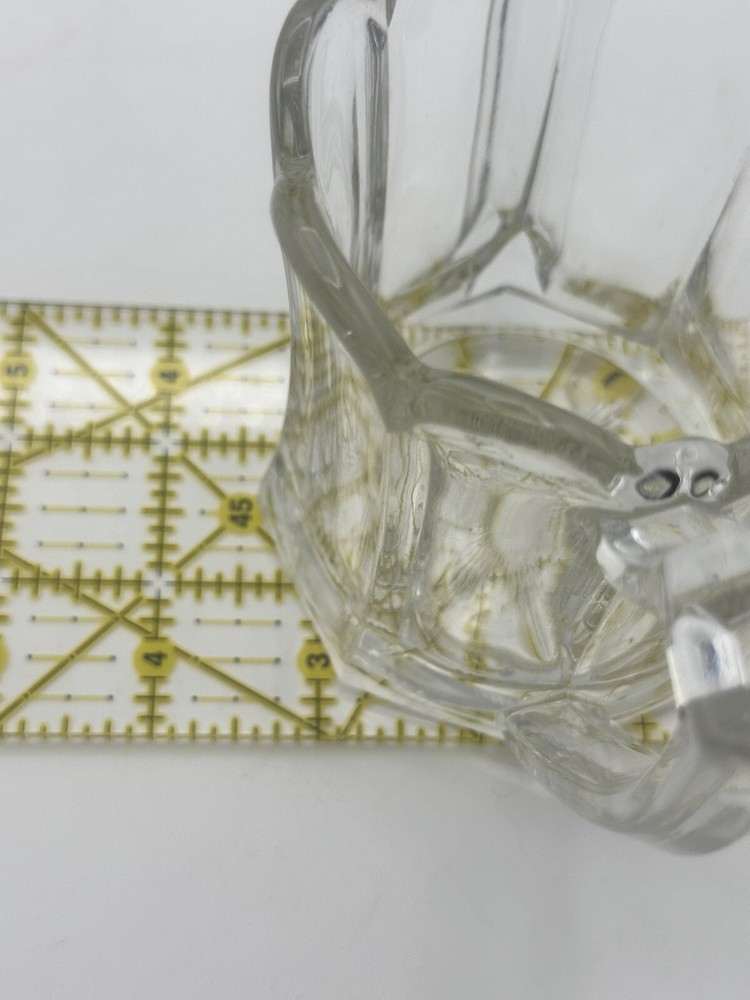 EAPG 1907 Patented Krys-Tol Hexagonal Chippendale Clear Sugar Dish