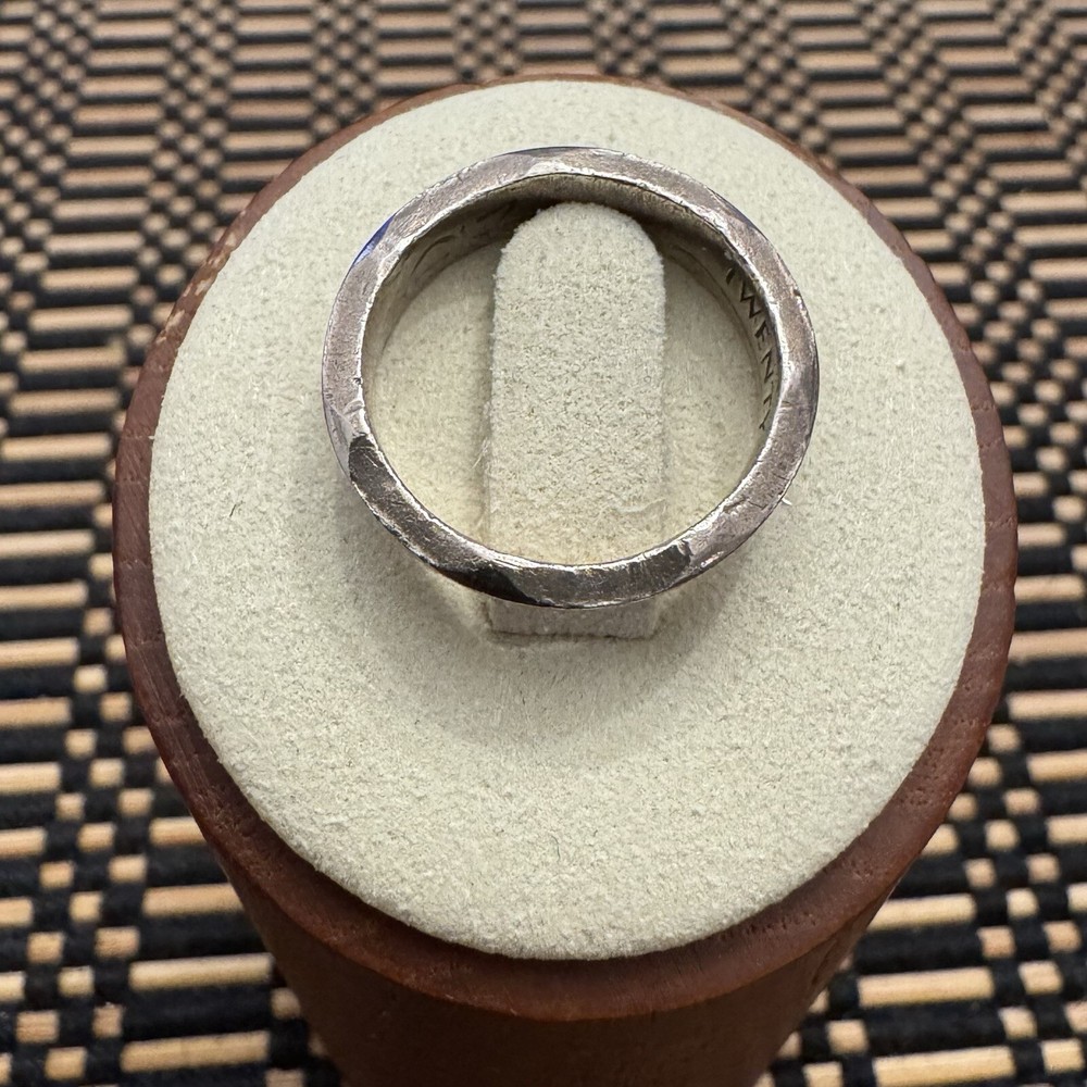 Handcrafted Twenty Pence Coin Ring Size 6 1/2