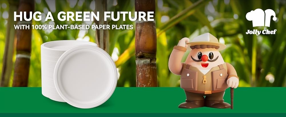 J CHEF postable Heavy Duty Plates 𝟭𝟬 𝗜𝗻𝗰𝗵 [𝟭𝟮𝟱 𝗣𝗮𝗰𝗸]