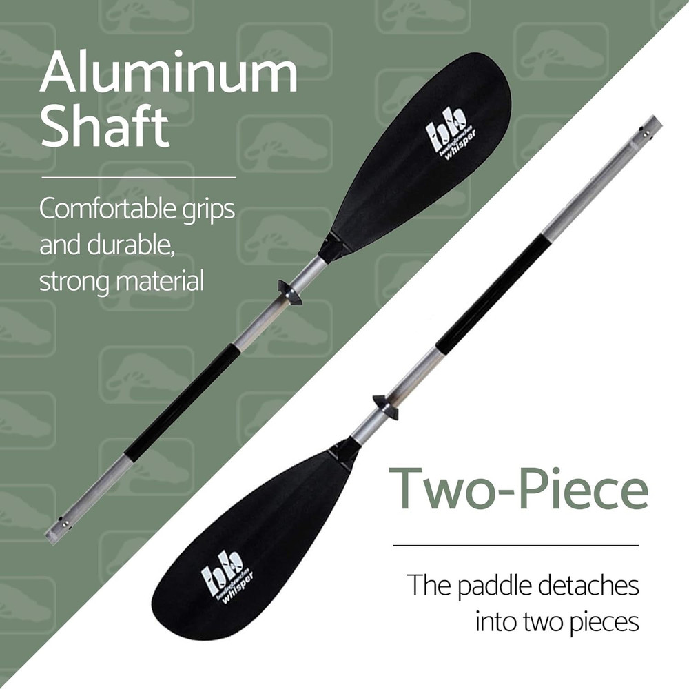 Whisper 2-Piece Recreational Kayak Paddle