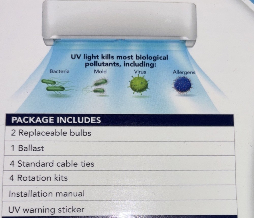 Clean Air Minisplit UV Lights (Double Stick)