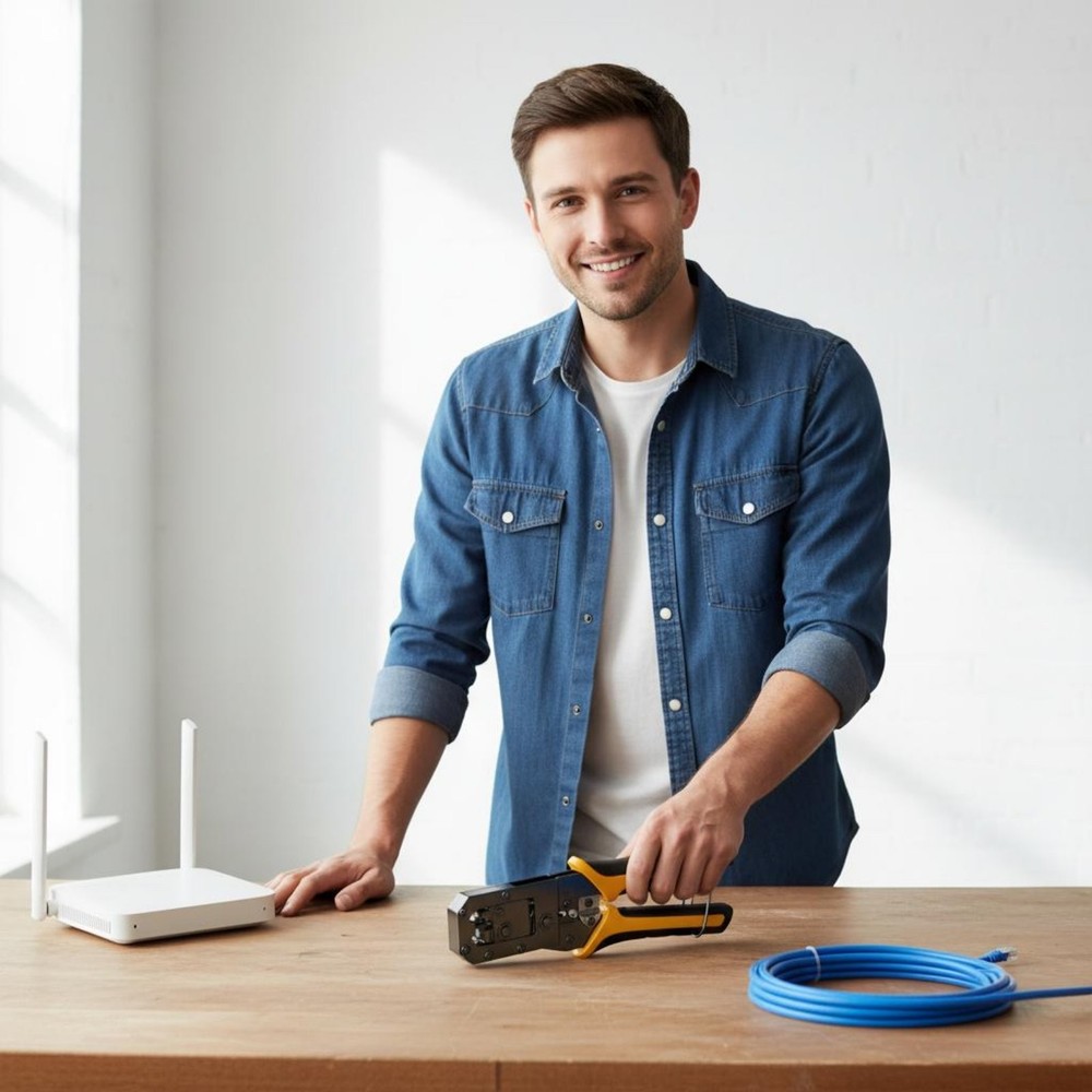 RJ45 Crimping Tool Multi-Functional Network Cable Heavy-Duty