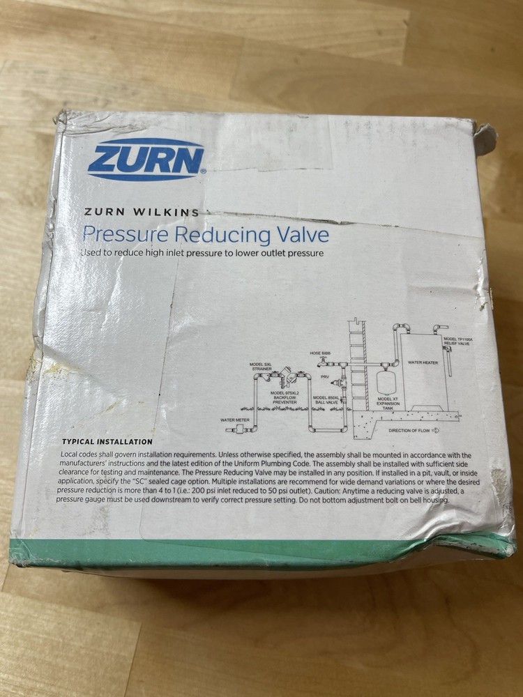 3/4in Zurn Wilkins 70XLDUC Pressure Reducing Valve Double Union
