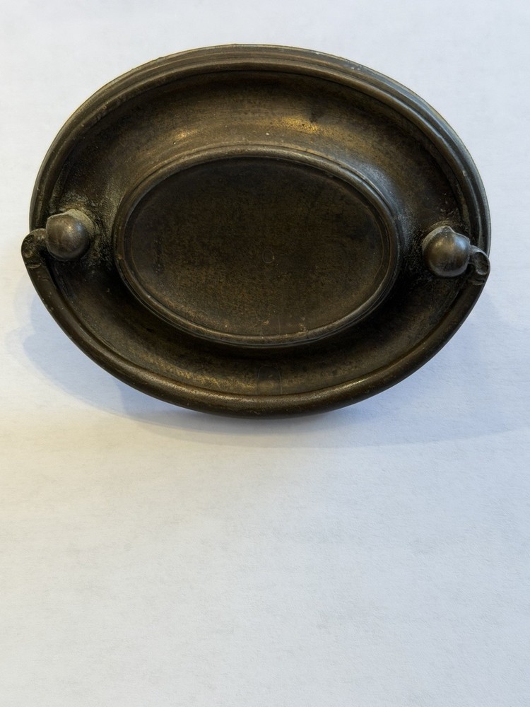 Hepplewhite Style Vintage Drawer Pull Drop Bail Brass Plated Pull 2.5”CC