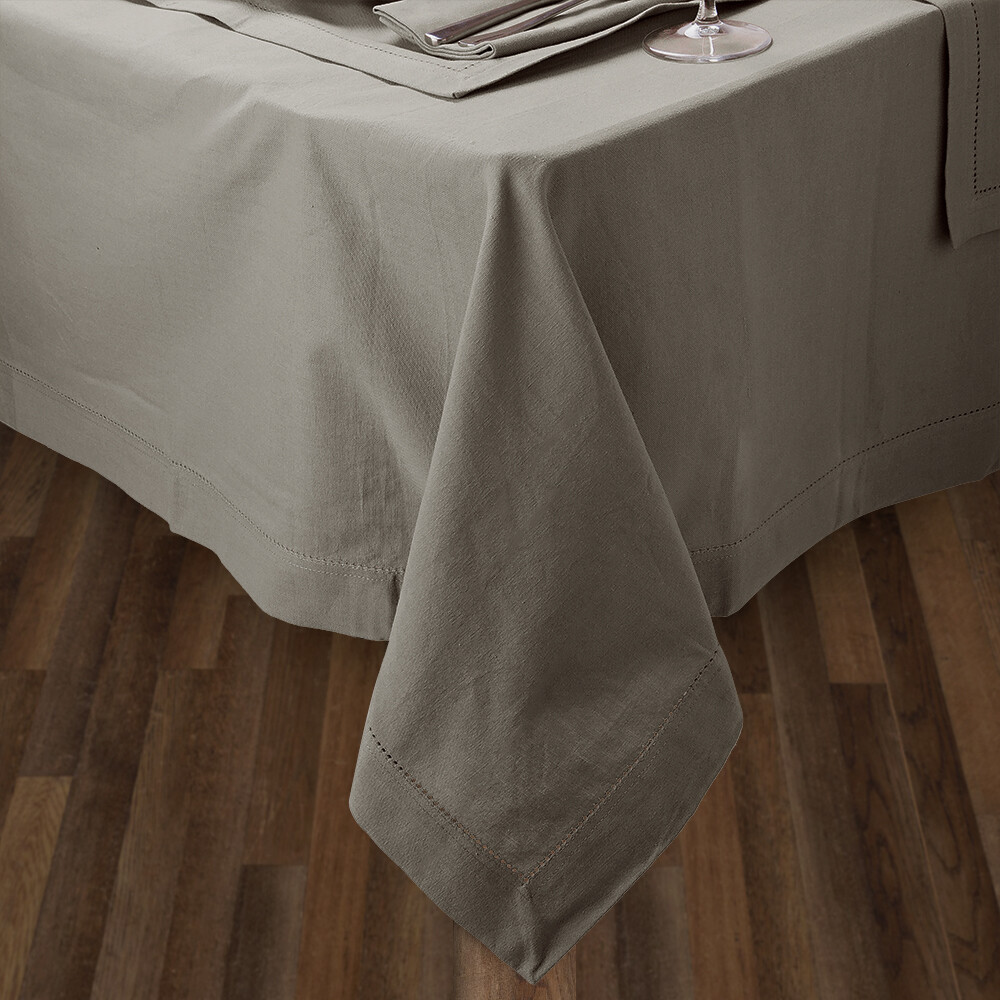 NEW Rans Hemstitch Tablecloth Grey 150x260cm