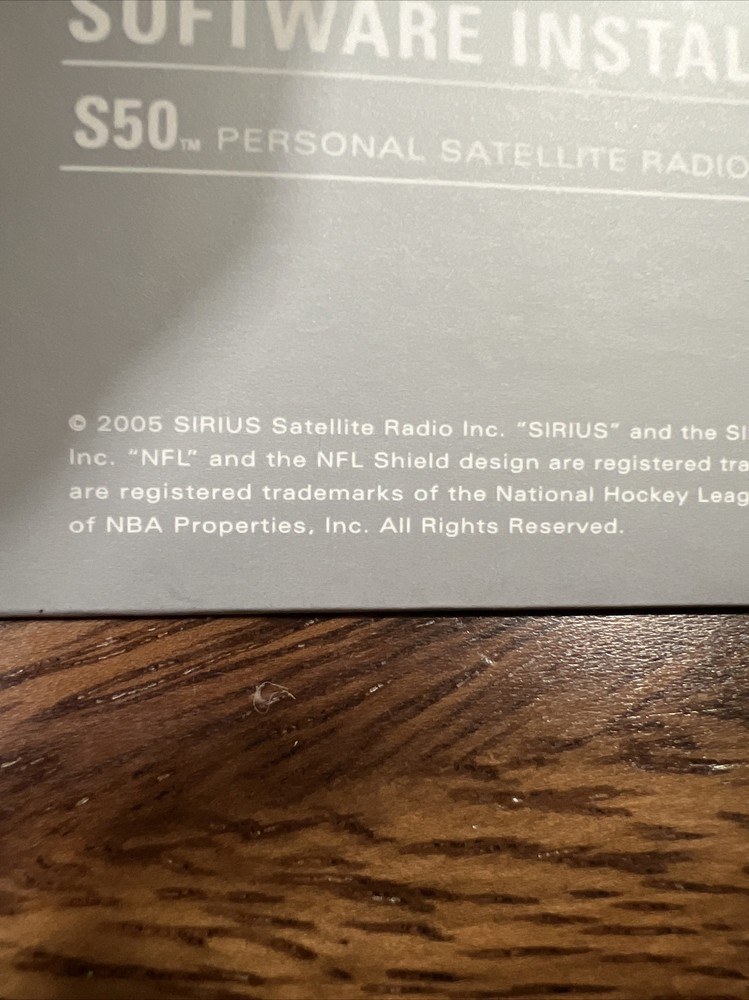 Sirius Satellite Radio S50 Software Install CD (2005)