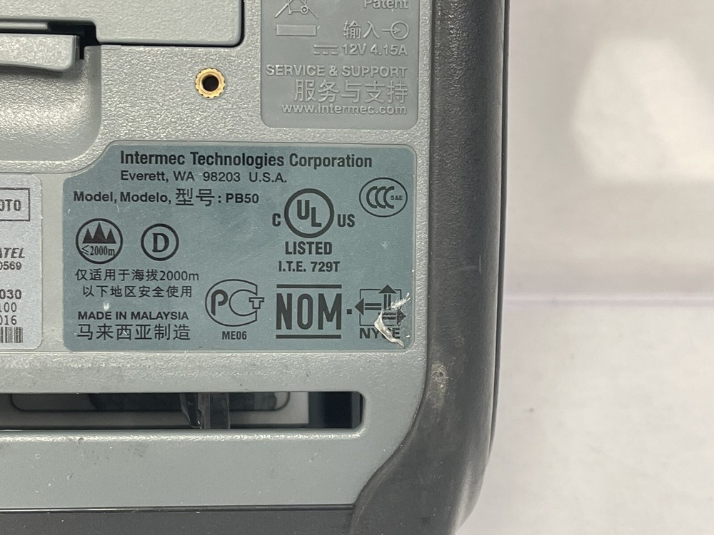 Intermec PB50 Mobile Thermal Barcode Printer w/ Power Adapter