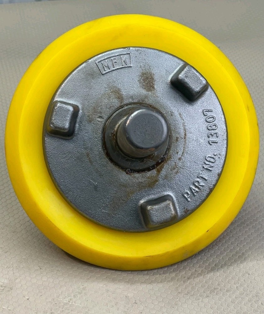 NFK 13807 Yellow Polyurethane Roller Wheel Guide Load Roller