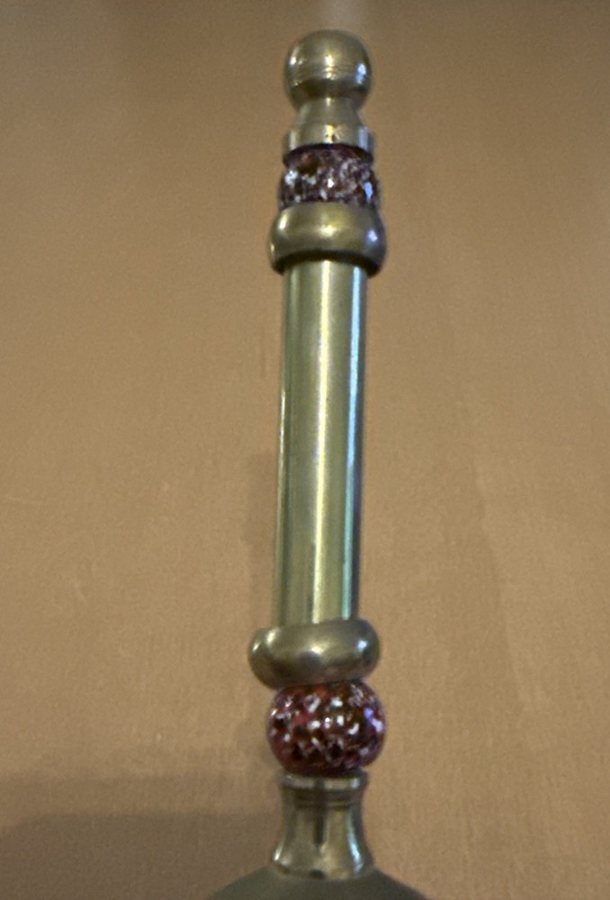 Brass Bell with Design on Handle 7 7/8"