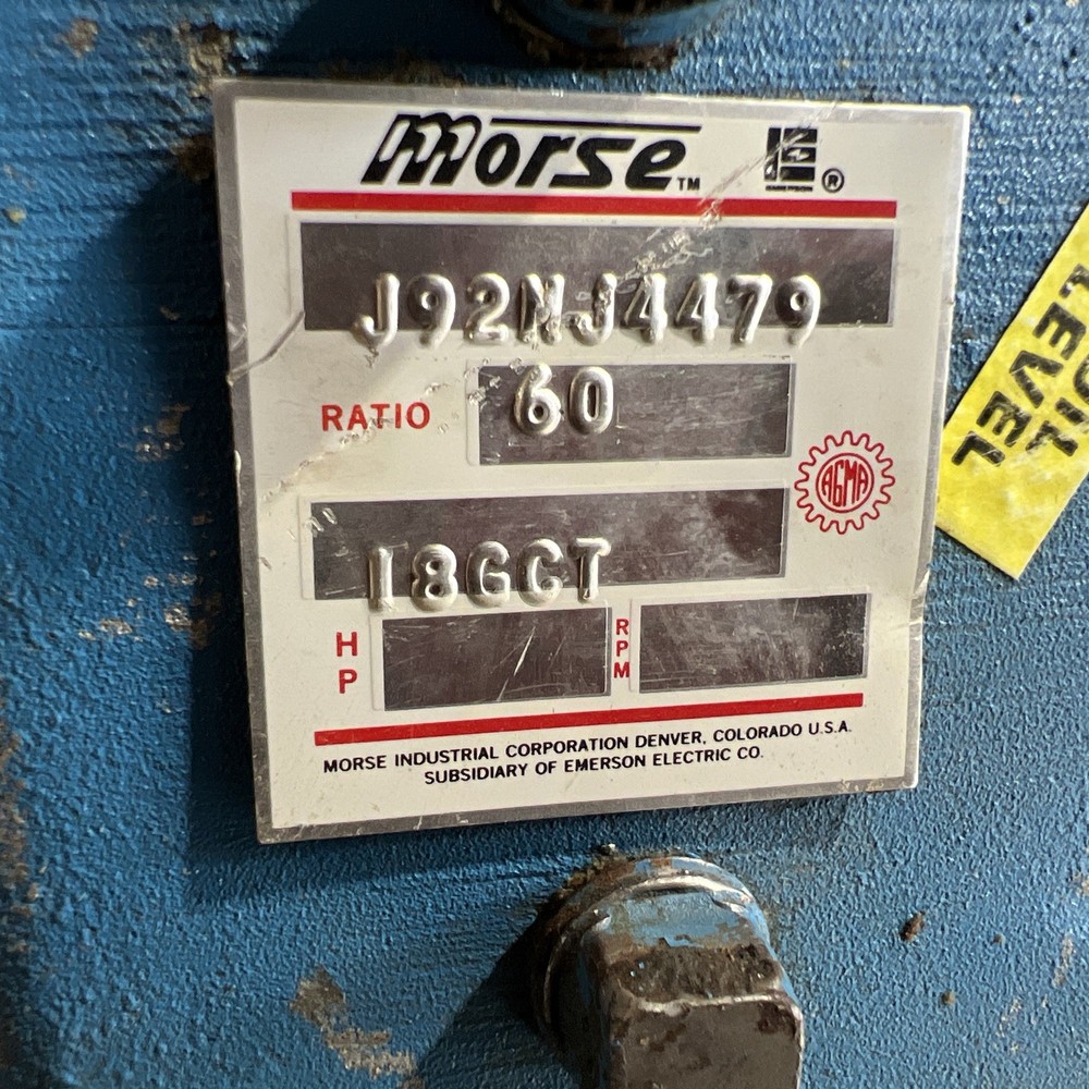 Morse J92MJ4479 Gear Reducer Used Surplus