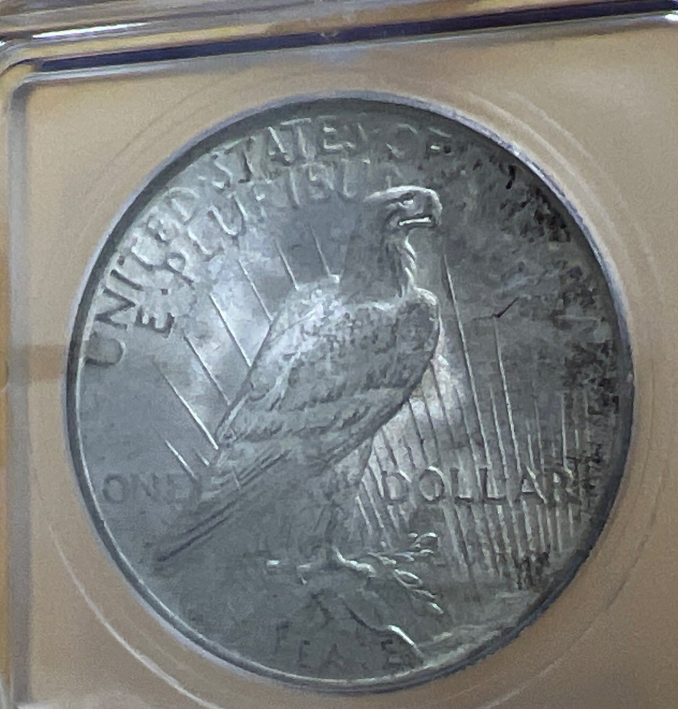 1923 $1 Silver Peace Dollar - ICG MS64