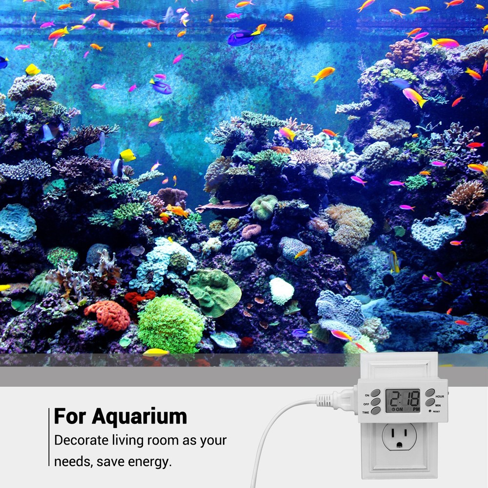 DEWENWILS 2 Pack Light Timer, Digital Programmable Plug-in Lamp Timer Switch