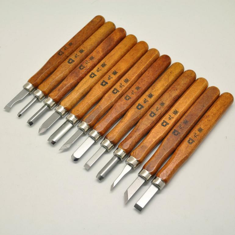 12pcs Wood Carving Hand Chisel Tool Set Woodworking Professional Gouges + Box