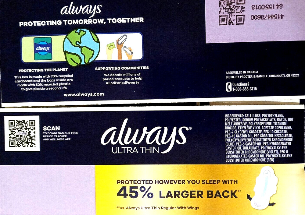 Always Ultra Thin Advanced Protection (4x Protection System) 76 Pads Size 4