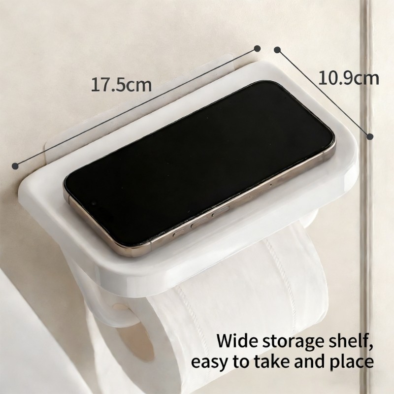 Modern Bathroom Tissue Roll Dispenser With Easy Installation Plastic Materials
