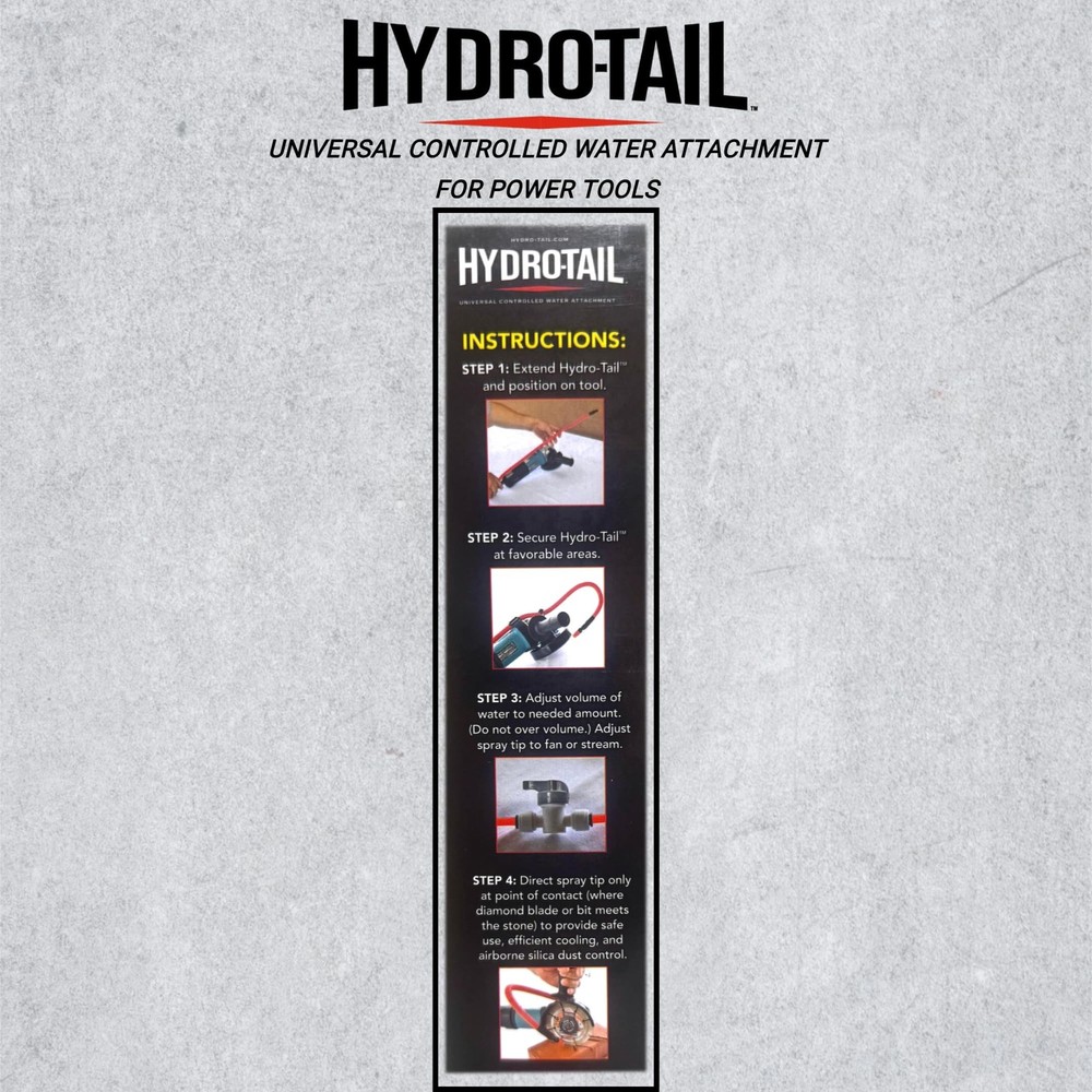 Water Dust Suppression Attachment for Power Tools – Fits Angle Grinders & Saw...