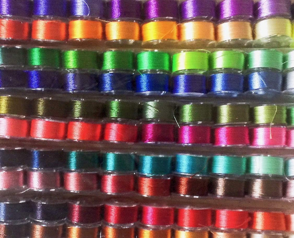 60 Pcs/Colors Prewound Embroidery Bobbins Thread Embroidery Machine Thread Kit.