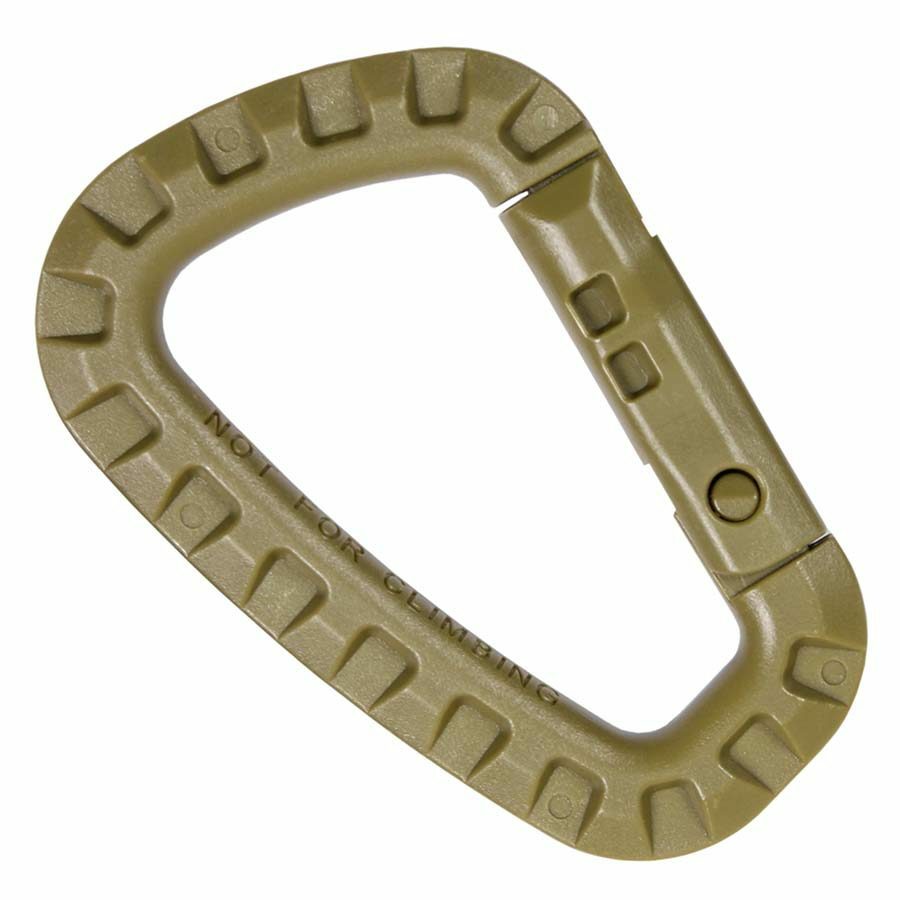 Tan Plastic Accessory Holder Type Carabiner Light Khaki Coyote