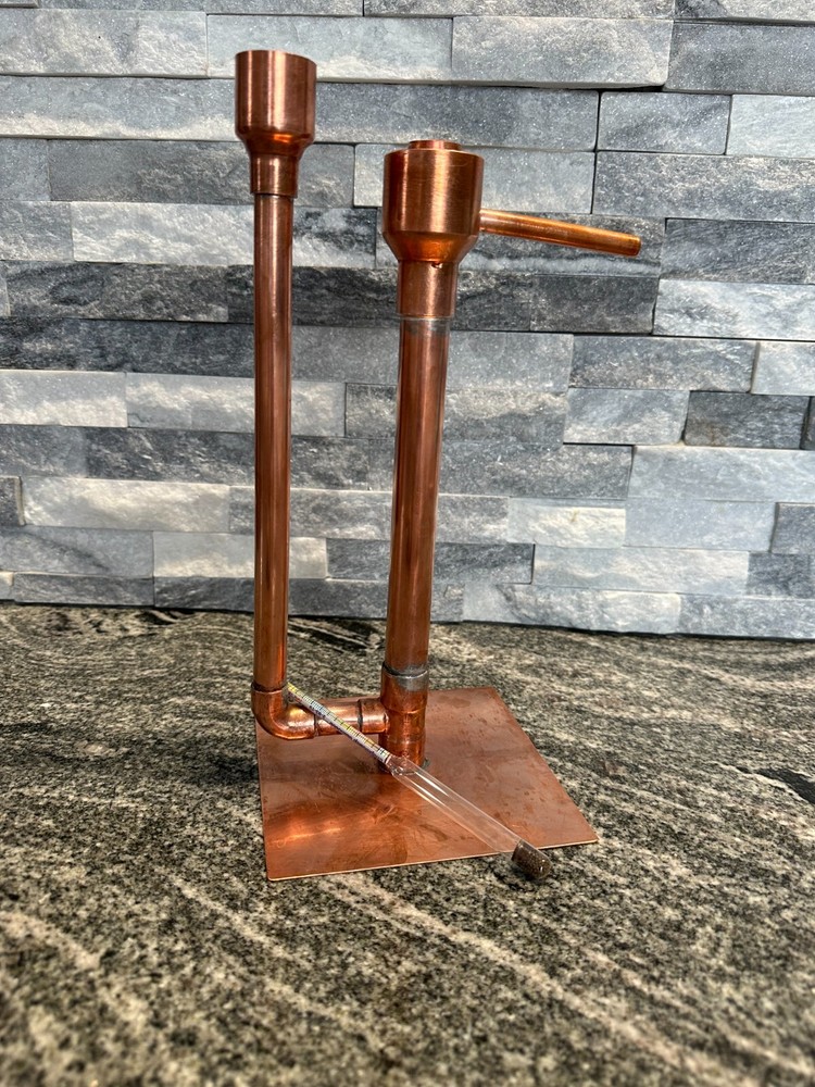 Handcrafted Copper Proofing Parrot Heads for Air Still With Alcohol Hydrometer