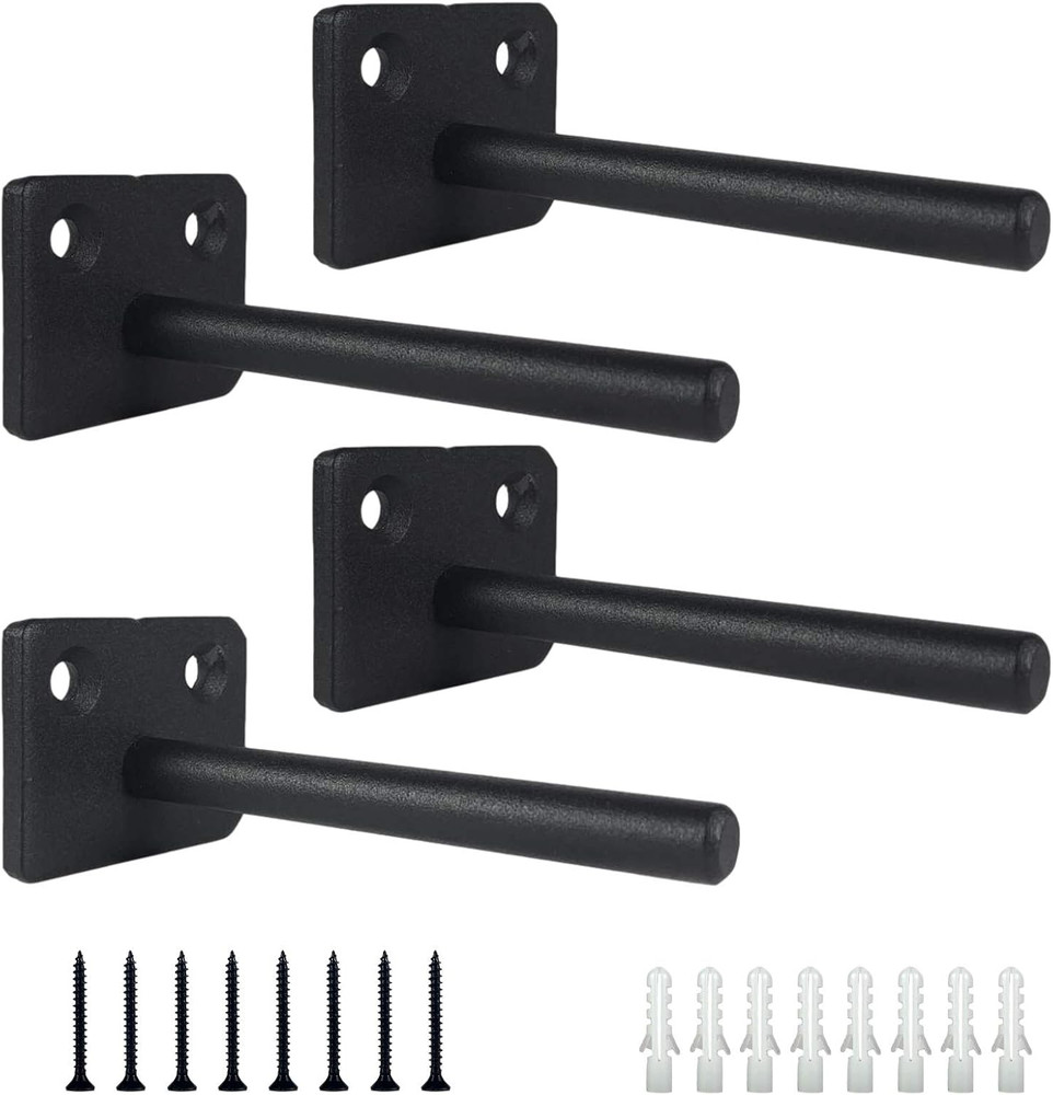 Floating Shelf Brackets 4 Inch Heavy Duty Hidden Shelving Brackets for Floating