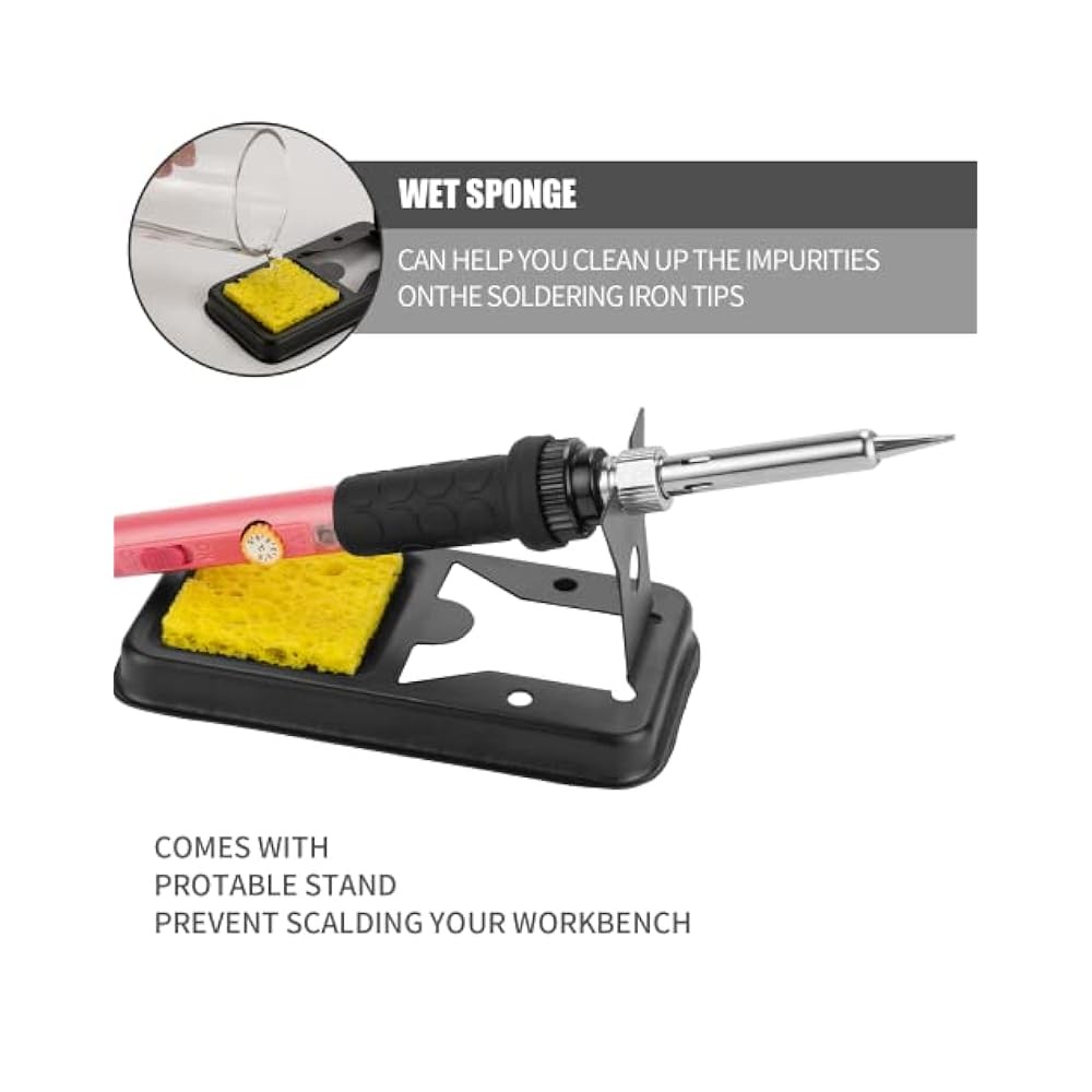 Efficient 60W Soldering Iron with 5pcs Tips, 10,in,1 Temp