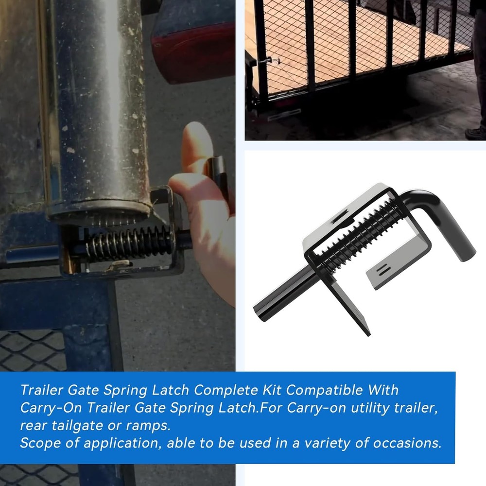 Trailer Gate Spring Latch, Complete Kit #847 for Carry-On Black