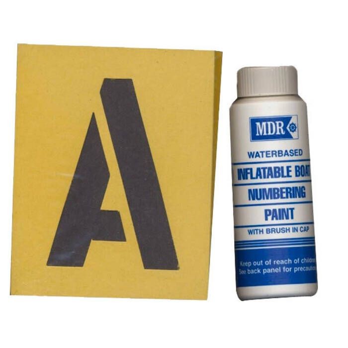 MDR MDR-782B Inflatable Boat Numbering Kit, Black