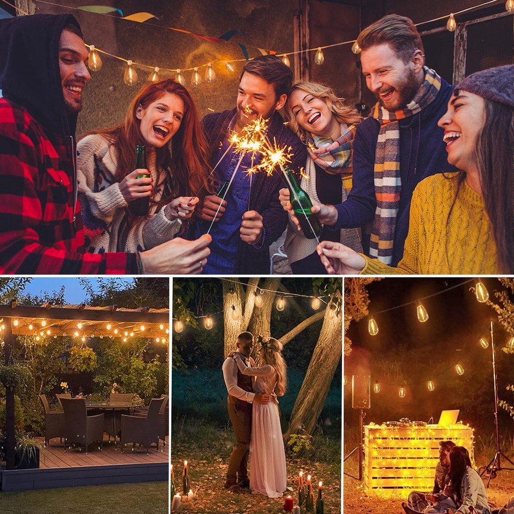 S14 Replacement LED Light Bulbs, Shatterproof & Waterproof 2200k 50pack