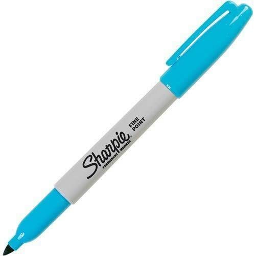 Sharpie 30133 Fine Point Permanent Marker, Original Sharpie, Turquoise, 1 Each