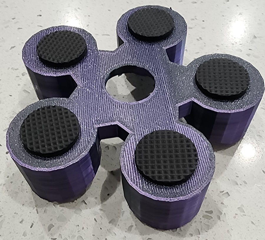 Bowling Ball Spinner Cup - Black and Purple