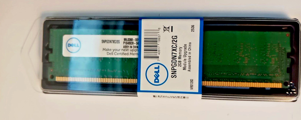 DELL PERIPHERALS SNPGDN7XC/2G 2GB CERT MEMORY MODULE
