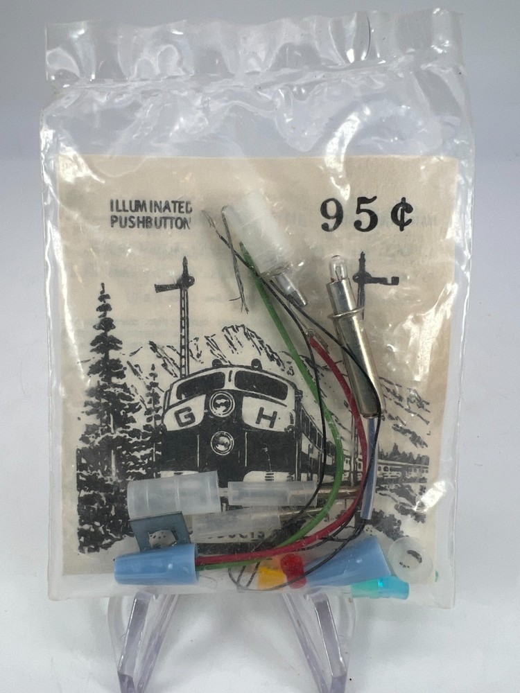 GH Products HO/O Illuminated Push Button Kit Train Part Accessory New