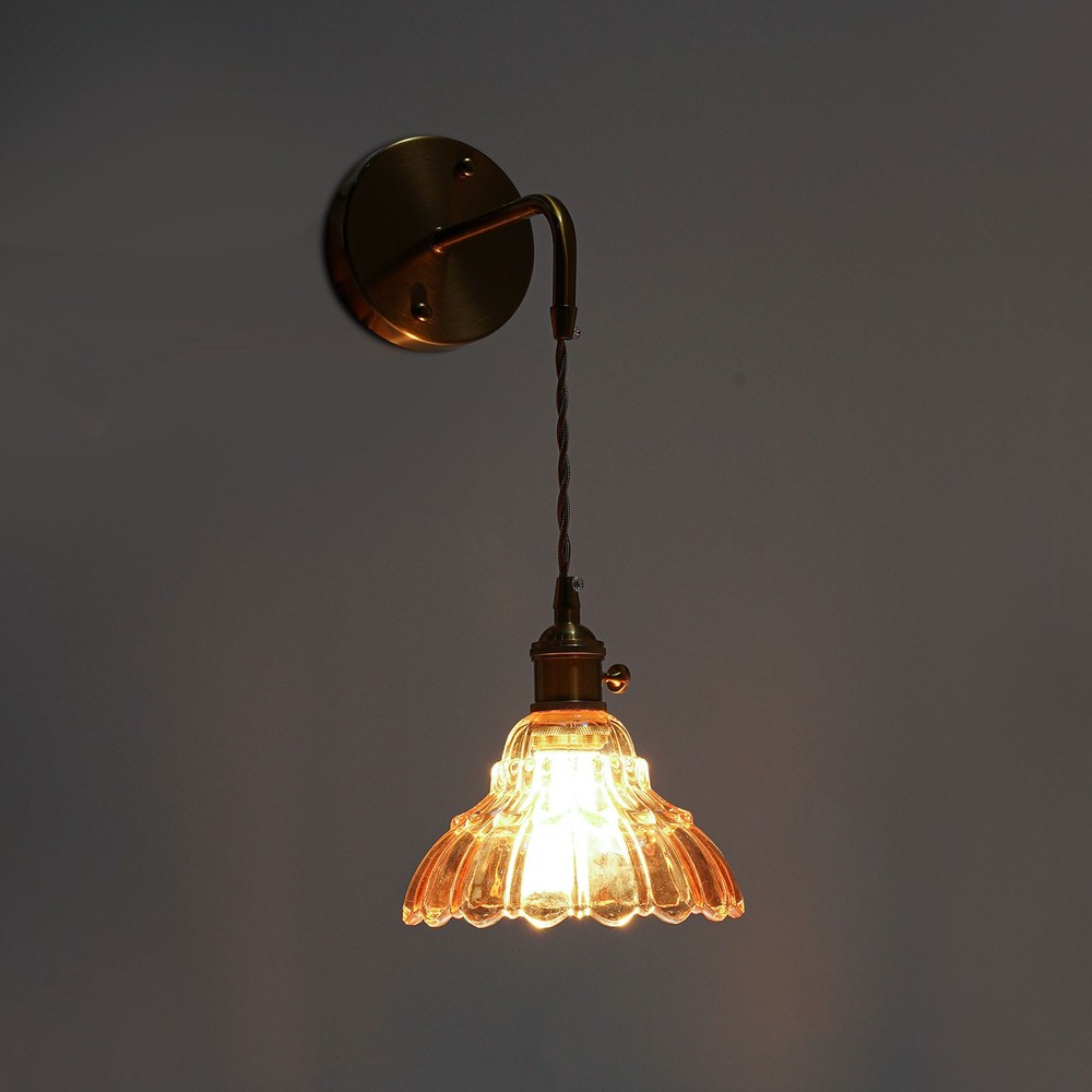 2pcs Gold Vintage Wall Lamp Indoor Wall-mounted Wall Light Without Light Source