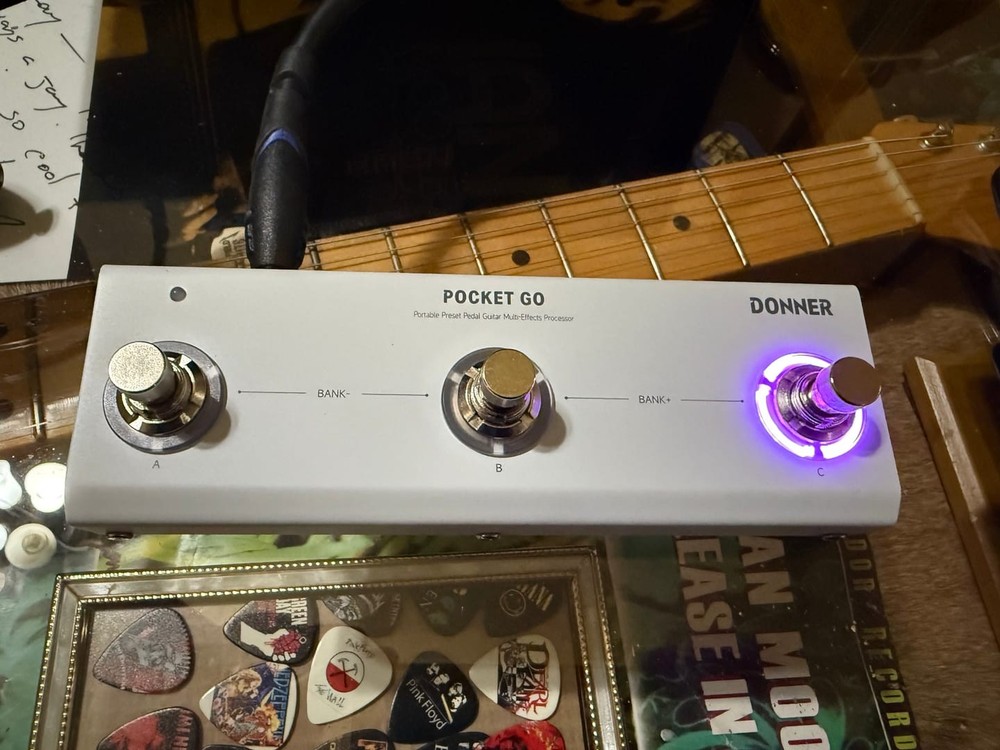 Donner Pocket Go Multi Effects Pedal 6 Effects Modules 21 Editable Presets