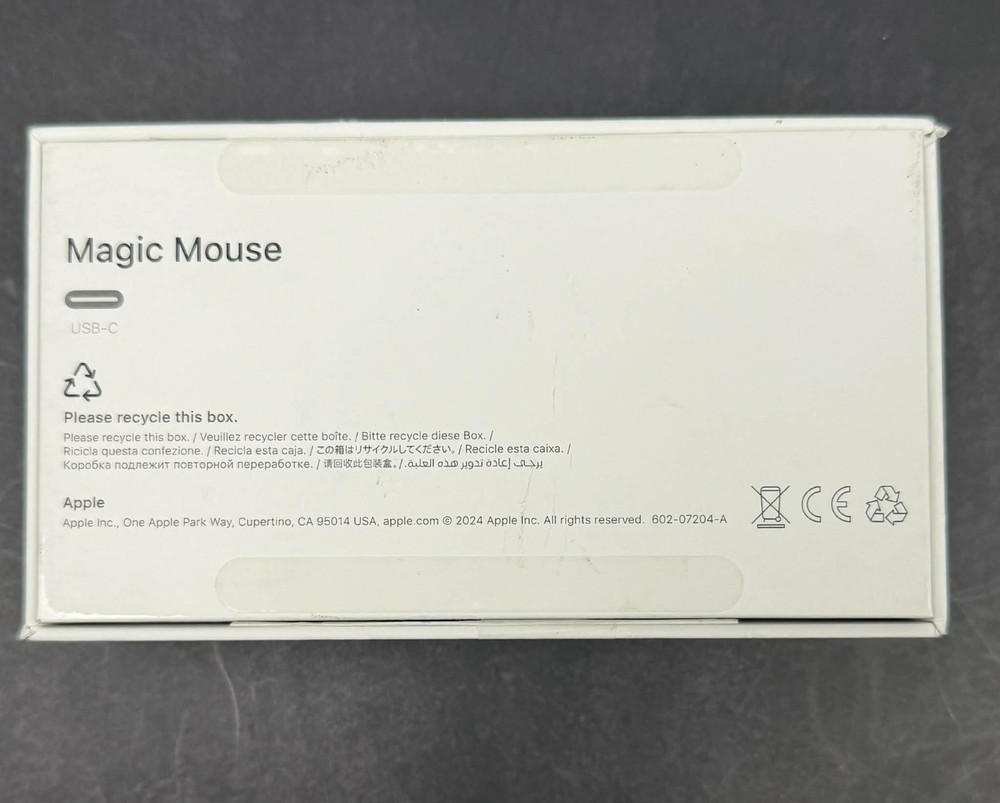 Apple Magic Mouse USB-C Multi-Touch White MXK53AM/A A3204