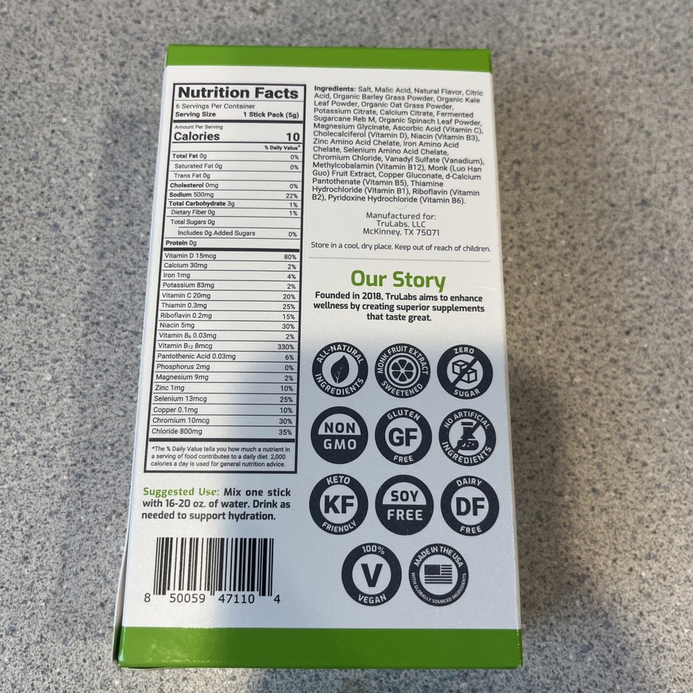 TruLabs Hydrate + Organic Greens-