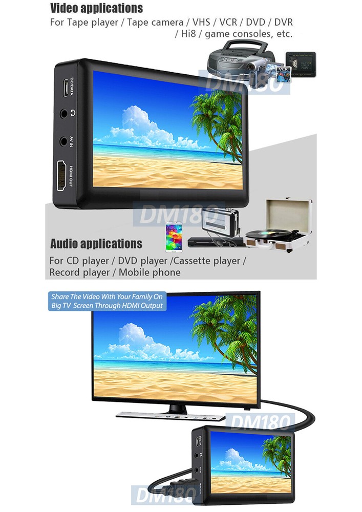 MP4 Video Recorder Player MP3 Audio Recorder Player 4.3" Screen Out
