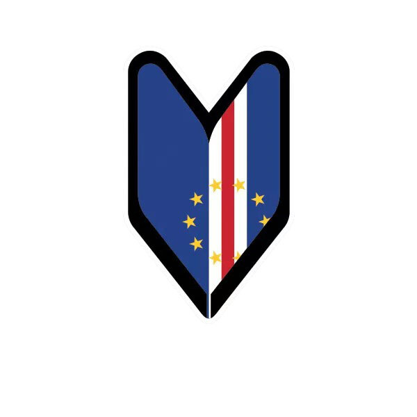 Cape Verdean Driver Badge Sticker Decal