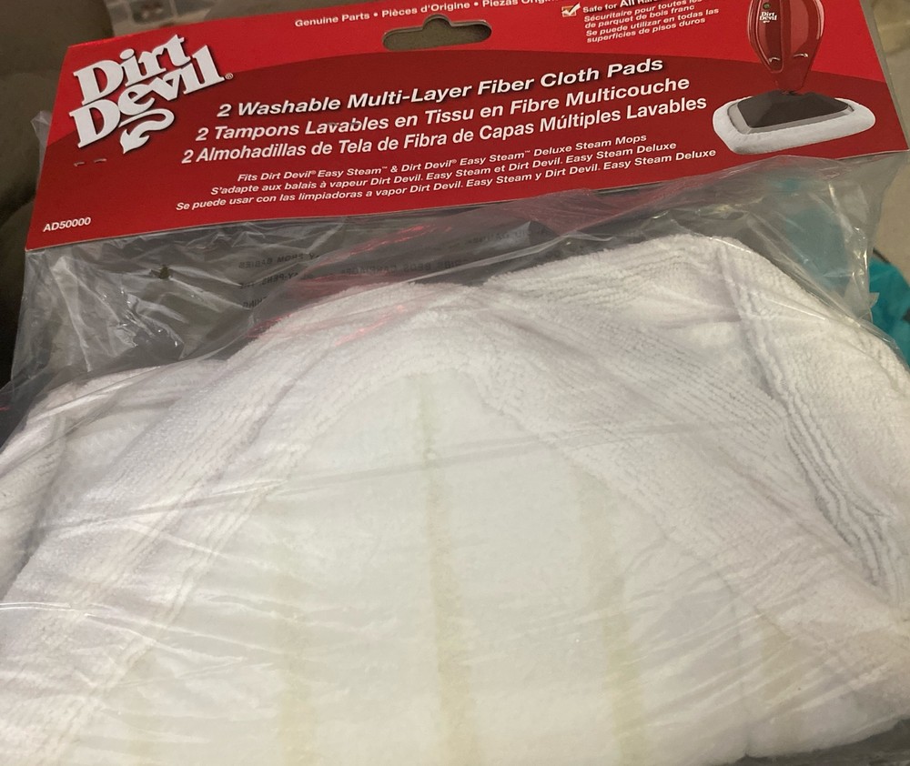 Dirt Devil 2 Washable Multi Layer Fiber Cloth Pads, Dirt Devil Easy Steam Mops