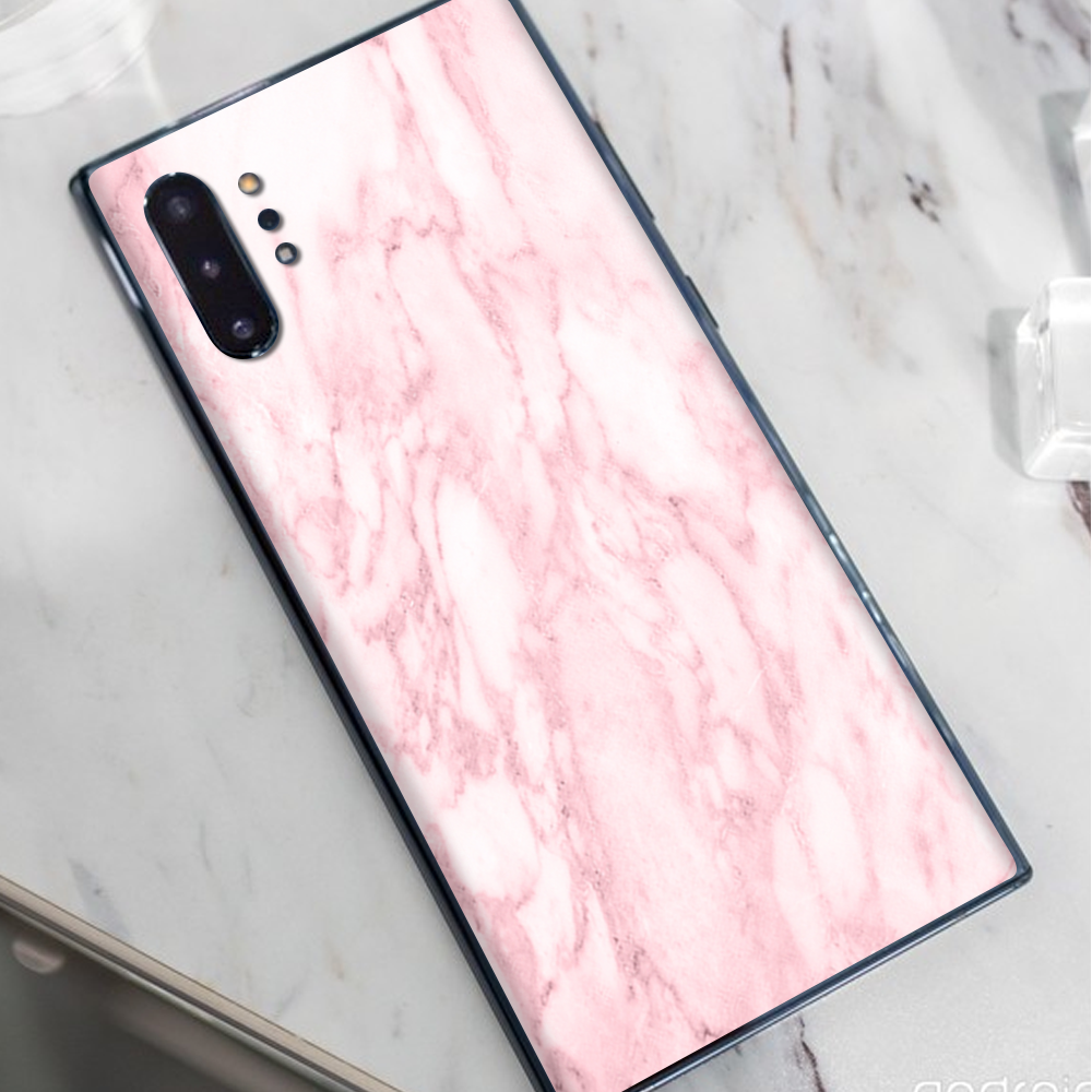 Skins Decal Wrap for Samsung Note 10 Plus Rose Pink Marble Pattern