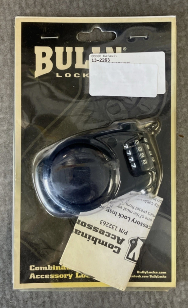 BULLY LOCKS Retracting Combo Accessory Lock Black 132263