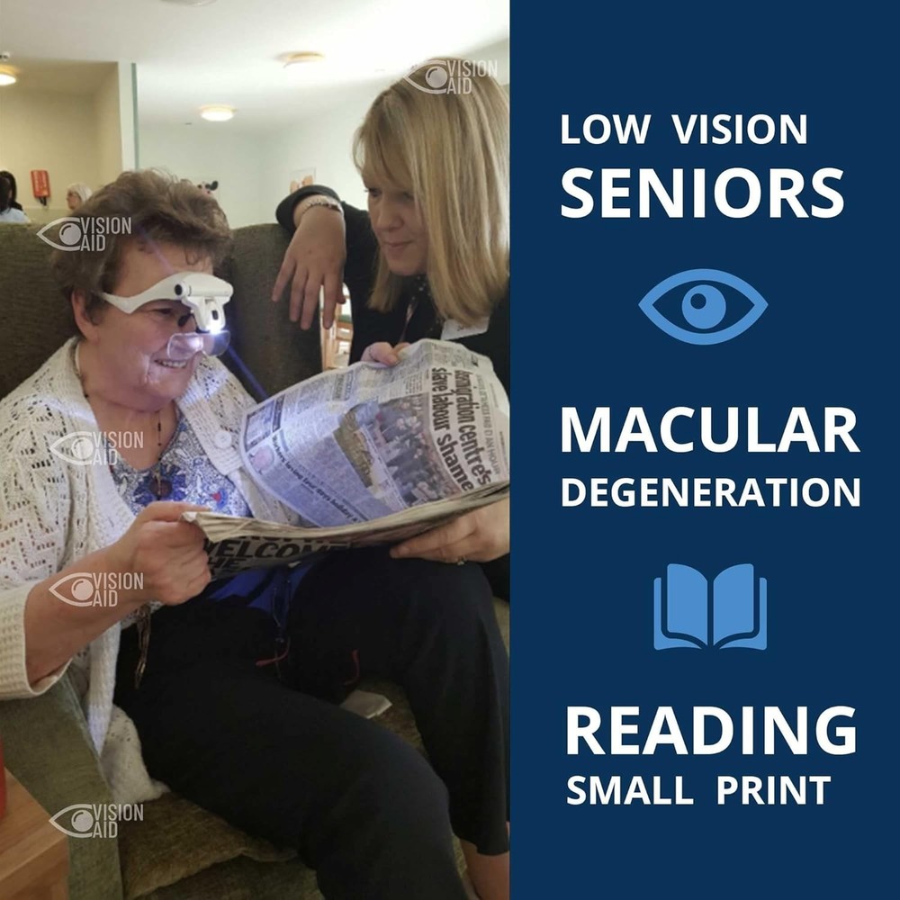 Magnifying Glasses with Light for Close Work, Illuminated Hands Free Headband...